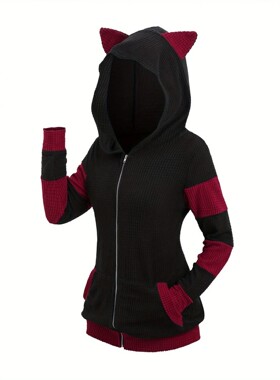 2024 European and American fashion women's new thick cat ear