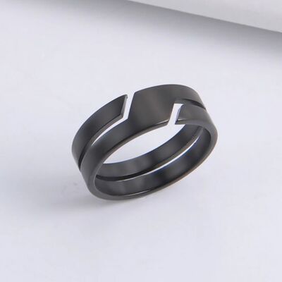 Skyrim Stainless Steel Ring for Men Women Black Minimalist C