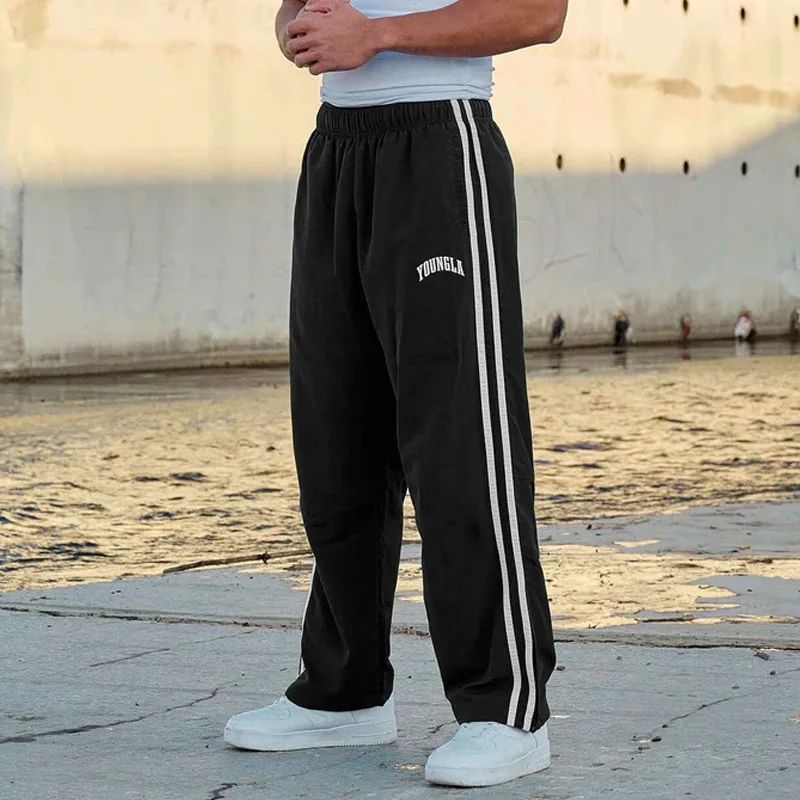 American Style Men's Sweatpants Fashion Brand Clothing Sprin