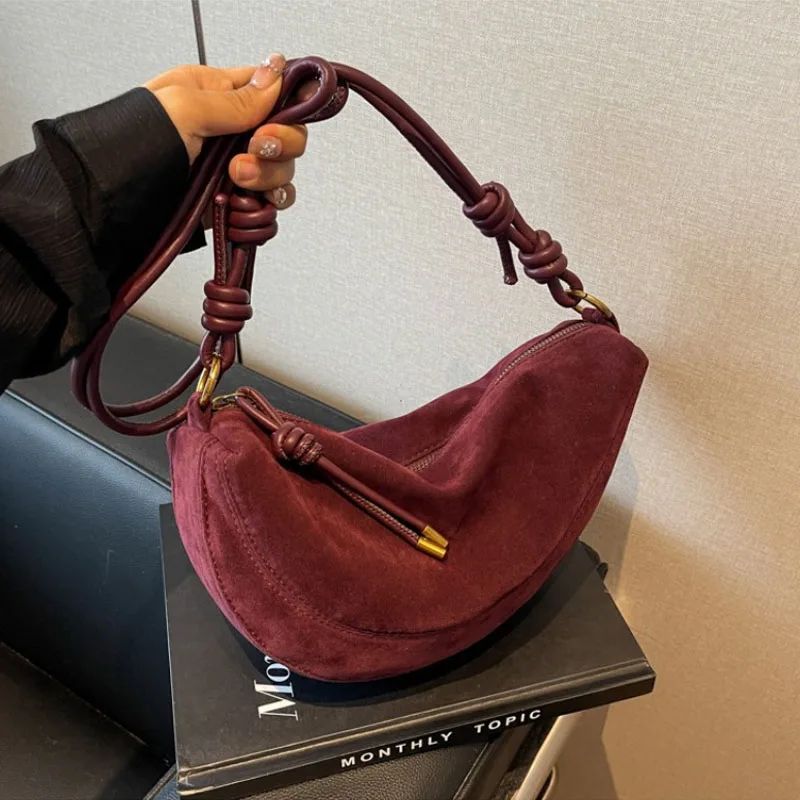 Faux Suede Super Popular Niche Suede Shoulder Bag for Women