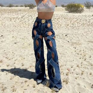 Talenza Women's Summer High Waist Pants Casual Patchwork Sex