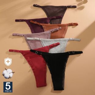 Panties Underw Set Women Cotton string Sexy 5PCS FINETOO