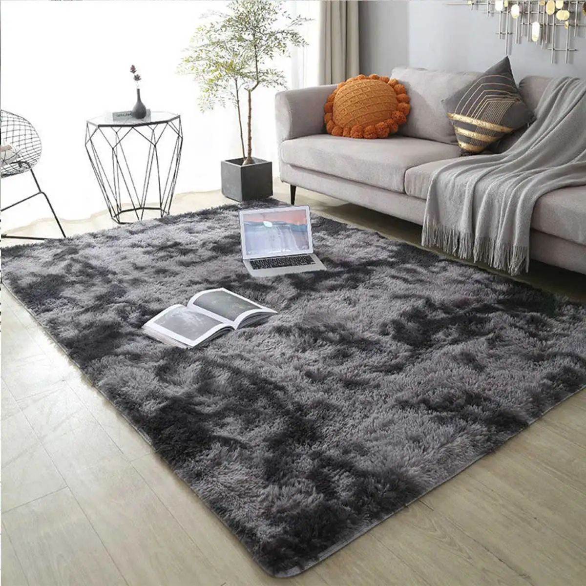 Plush Carpet For Living Room Sofa Floor Cushions  Modern Sof