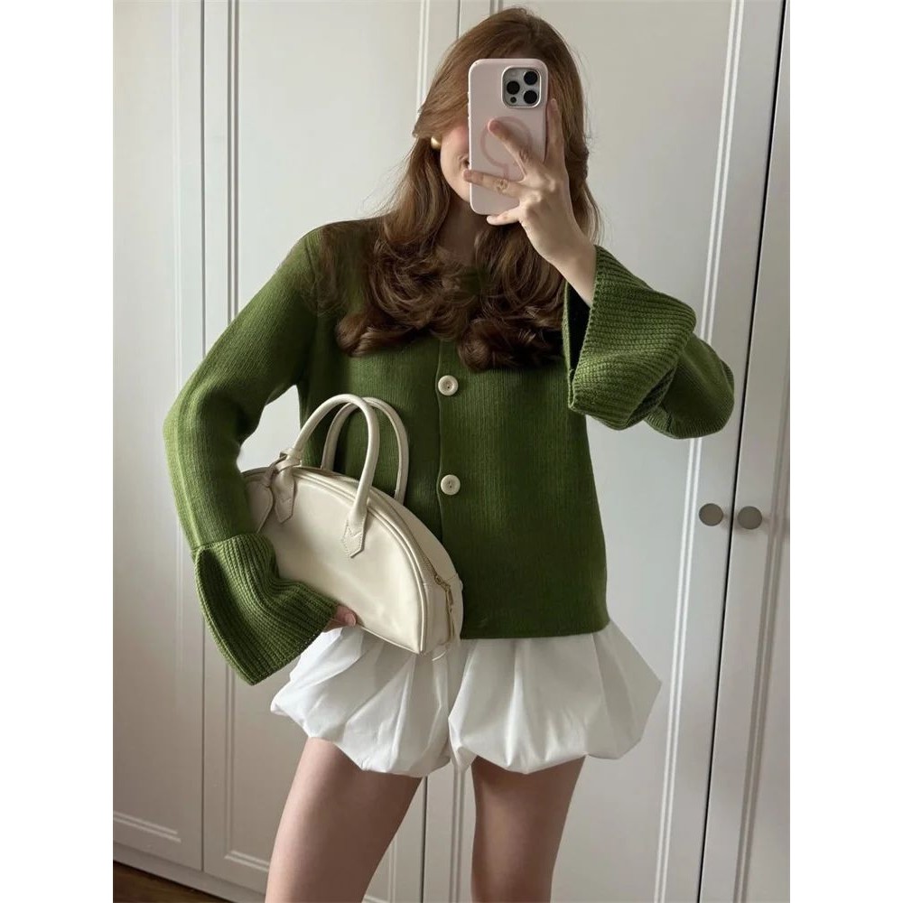 Tossy Female Knit Sweater Cardigan Coat Ribbed Patchwork Loo