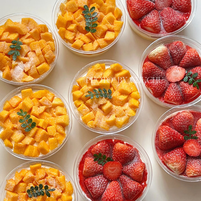 草莓奶油盒子樱桃哈密瓜水果蛋糕包装盒一次性慕斯甜品打包盒透明