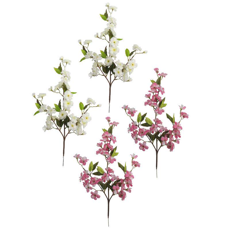 仿真3叉樱花绿植假花樱花树桃花婚庆装饰拱门引路花摆设厂家