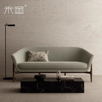 未墨设计师家具 瑶扇面料可定制客厅沙发小户型三人位布艺沙发