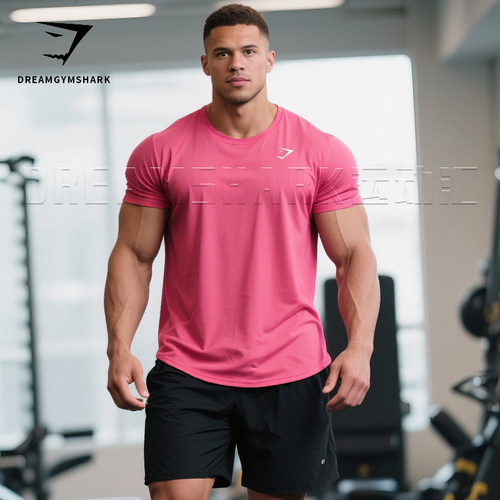 GYM肌肉鲨鱼ARRIVAL男女速干短袖针眼吸湿排汗技术CF户外健身
