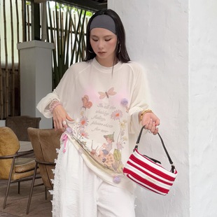 Crochet FAFAJING 条纹手工钩织包 官方直营