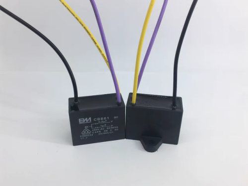 CBB61 0.5UF/1UF 450V  三根线 双电容 风扇吊扇灯调速启动电容