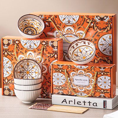 轻奢高级感碗具套装家用套装高性价比陶瓷礼盒碗碟餐具g