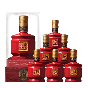 酒厂直供】52度丰谷酒王12酒浓香型纯粮白酒送礼478ml*6瓶整箱装