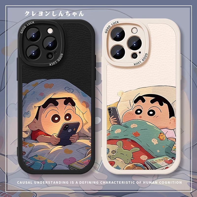 被窝蜡笔小新吉格顿适用苹果16promax手机壳iphone13小羊皮12套11情侣新款14硅胶XS卡通xr可爱7p趣味por全包
