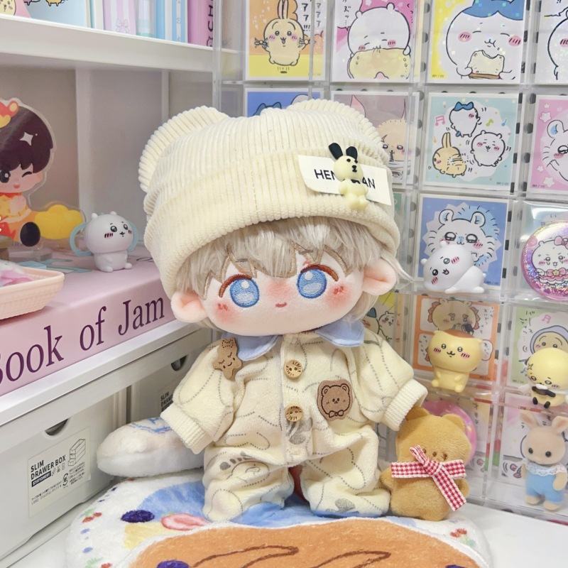 20cm娃衣棉花娃娃连体睡衣冬季爬爬服可爱原创无属性现货换装公仔