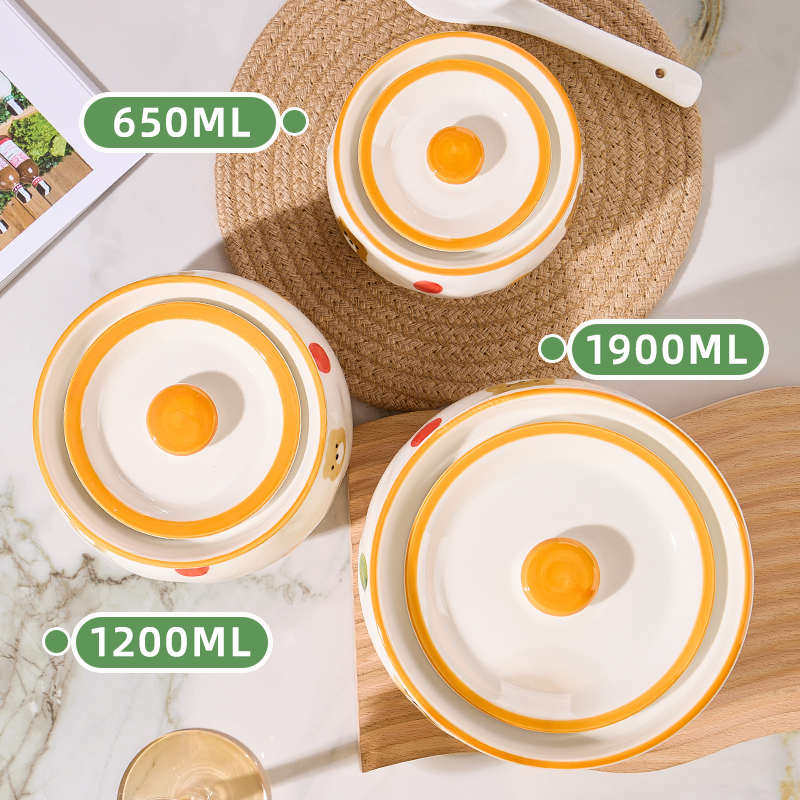 可爱波点熊猪油罐陶瓷辣椒油罐带盖家用厨房耐高温油泼罐子专用,餐饮具,瓶/罐,淘宝优惠券,粉丝福利购,淘宝优惠卷