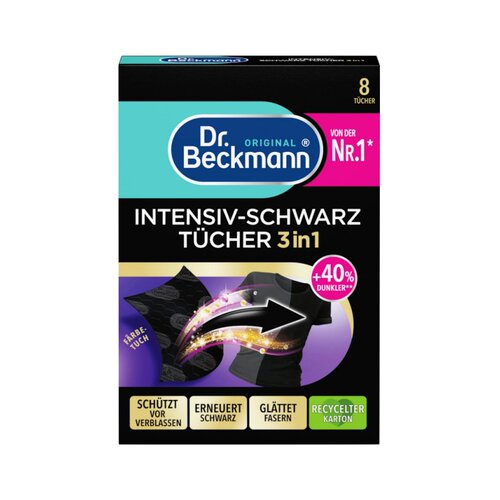 保税区 德国Dr.Beckmann/贝克曼博士黑色衣物护色片染色纸 4盒装