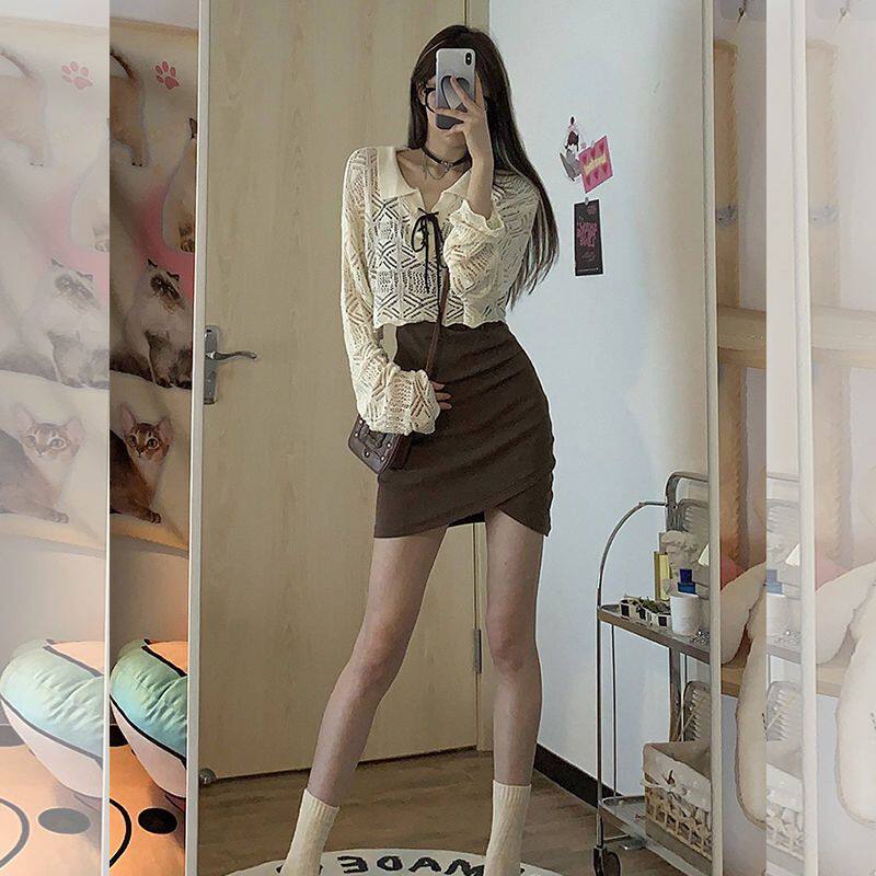 纯欲风辣妹吊带连衣裙套装女夏2时尚套装