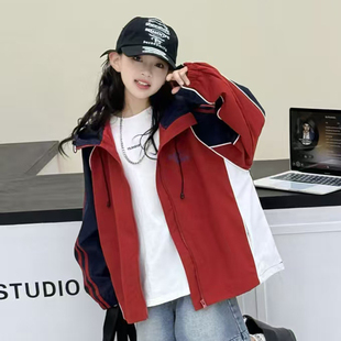 2026新款儿童装男女童春秋拼色外套6050