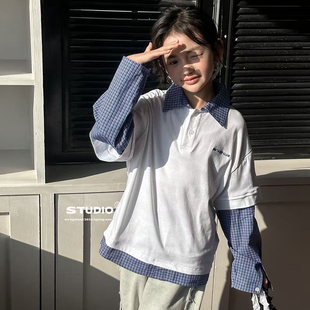 新款潮童男女同款童装衬衫集合链结