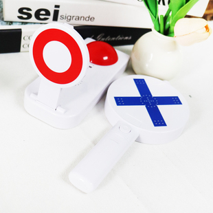 OX评委打分牌辩论赛道具对错手举牌幼儿园互动游戏发声玩具提示牌