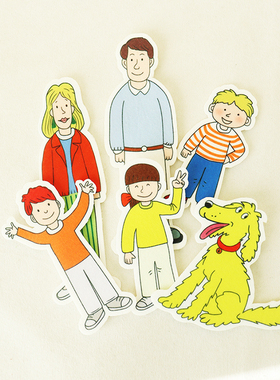 牛津树人物毛毡玩具kipper英语早教绘本故事表演道具课堂游戏教具