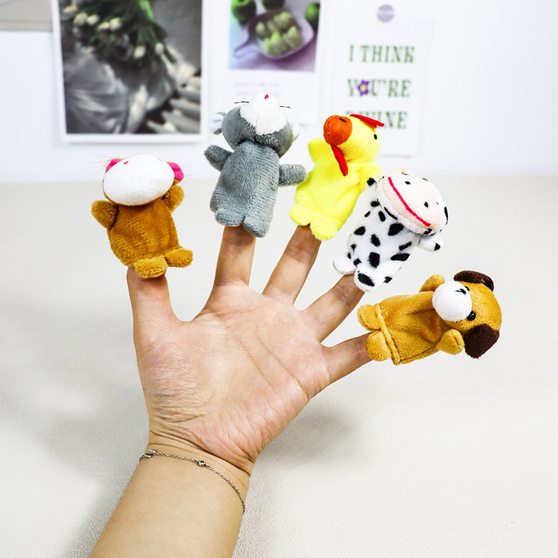 老麦克唐纳有个农场手指玩偶儿童指偶玩具幼儿园绘本故事表演教具