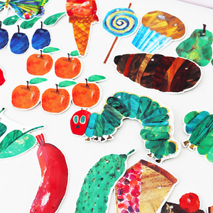 串旗幼儿园环创材料布置教室装 拉旗 饰早教 毛毛虫绘本彩旗 好饿