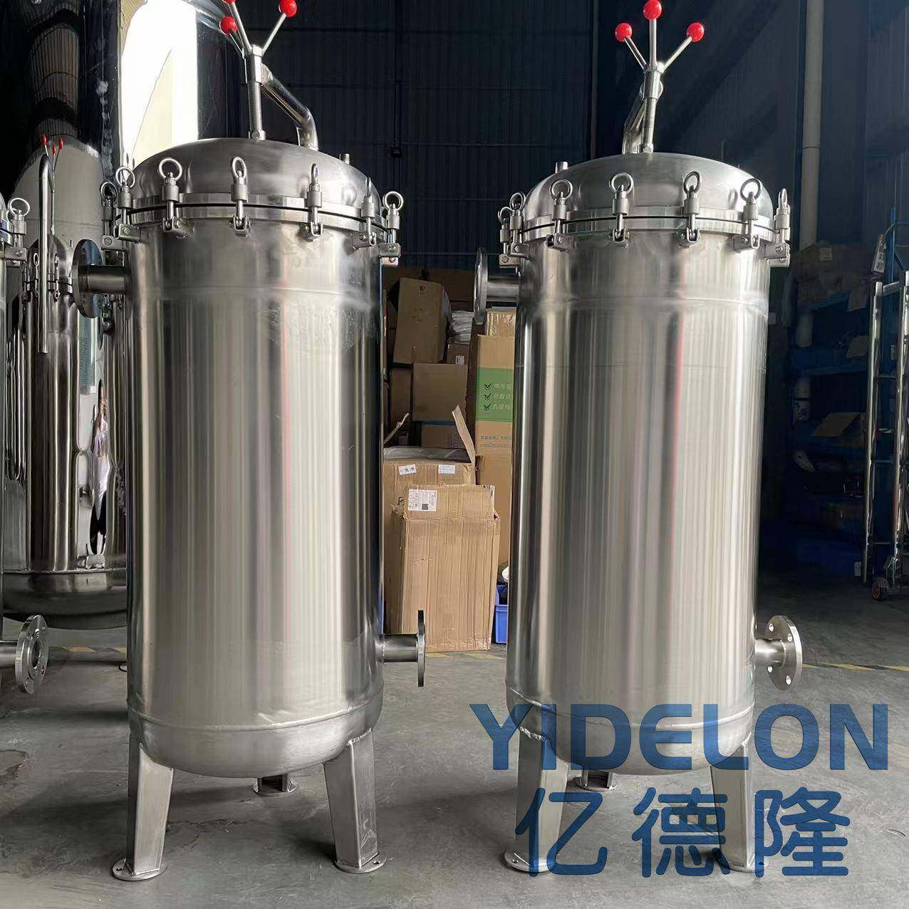 不锈钢304多袋式过滤器山泉水自来水地下污水过滤设备精密PP滤袋,机械设备,过滤设备,淘宝优惠券,粉丝福利购,淘宝优惠卷