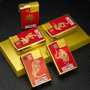 金龙凤50支加厚金属防风打火机宽版加大直冲充气批发定制订做印字