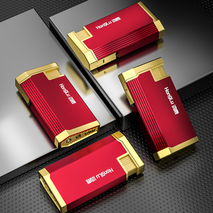 红色50支翻盖金属打火机防风耐用批发定制订做印字充气2026年新款