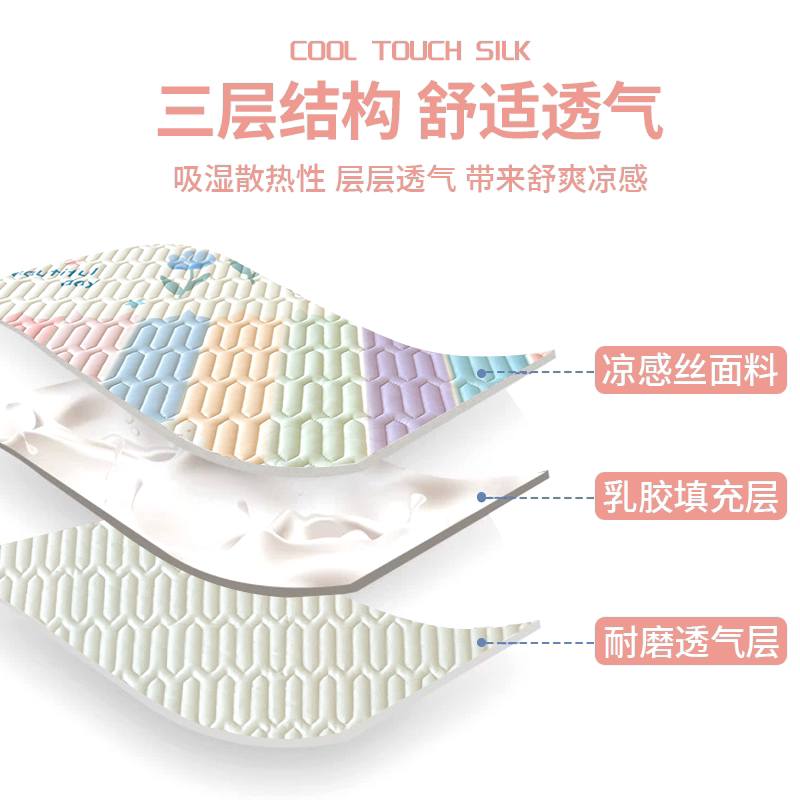 冰丝床笠罩夏季罩床床单防滑套床垫罩全凉席床罩保护水洗可包乳胶