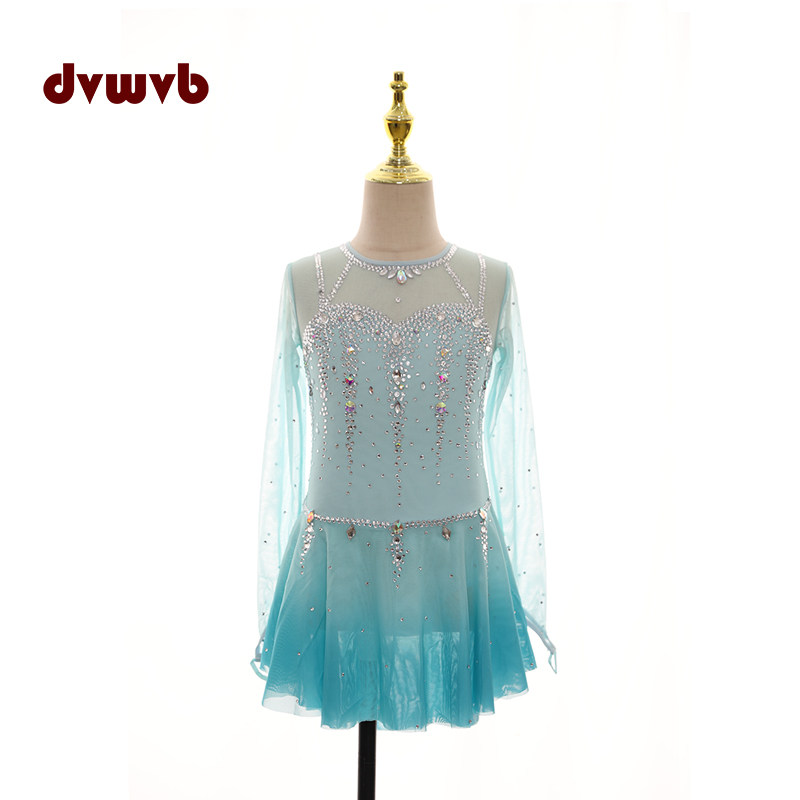 花滑专业演出服溜冰服花样滑冰专用表演服考斯滕儿童成女款裙A775