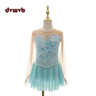 花滑专业演出服溜冰服花样滑冰专用表演服考斯滕儿童成女款裙A410