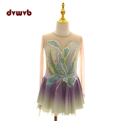 花滑专业演出服溜冰服花样滑冰专用表演服考斯滕儿童成女款 裙A140