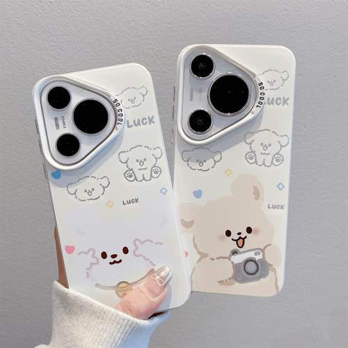 磨砂手机壳华为pura70卡通可爱