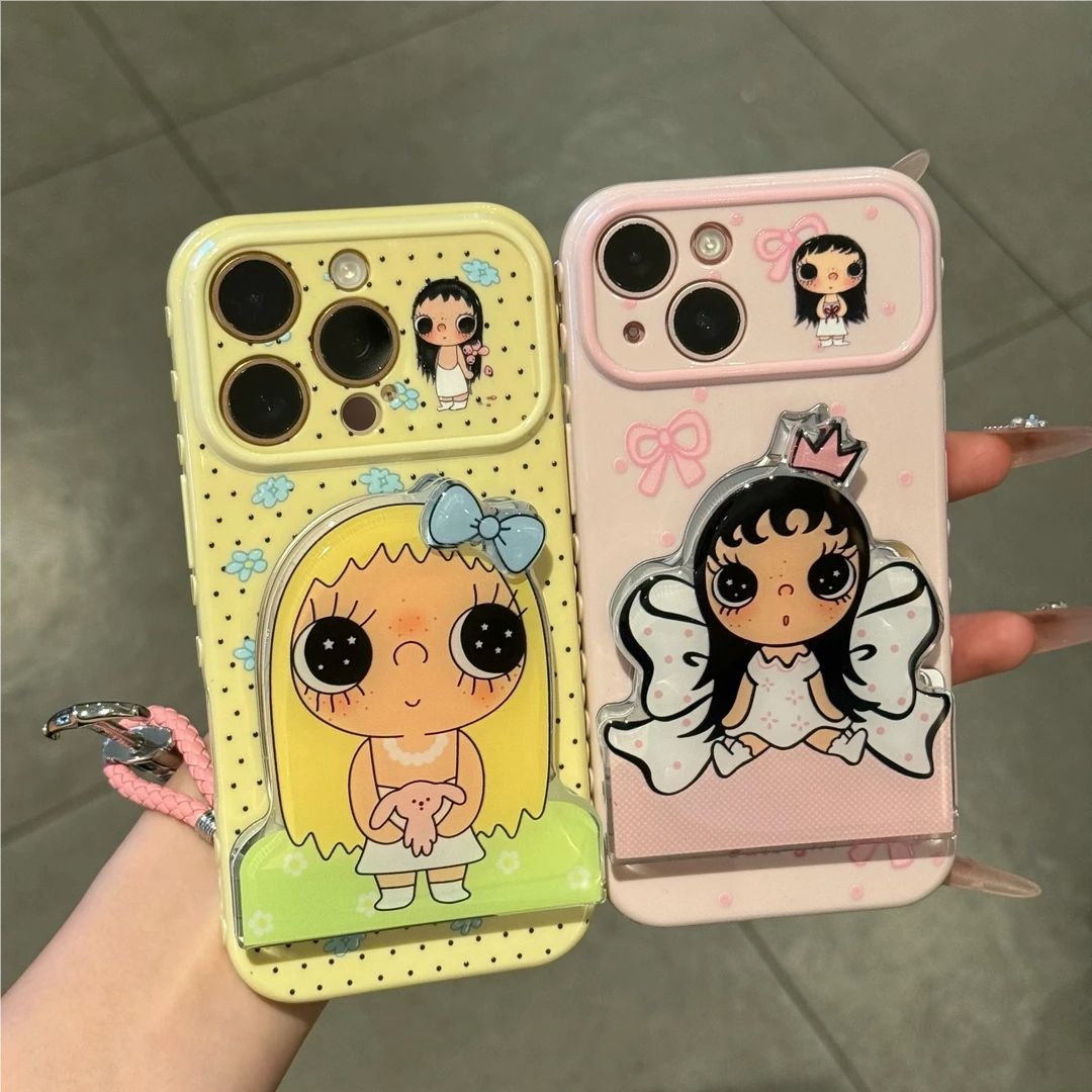 立体翅膀小玉支架手机壳适用iPhone17/16promax巨好看小米17Max少女心oppoReno16全包vivos60软壳华为nova16