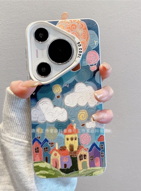 ins风个性小屋适用于iPhone16/15promax新款华为pura70小众mate70软壳小米15/14保护套红米K80大孔note14男女