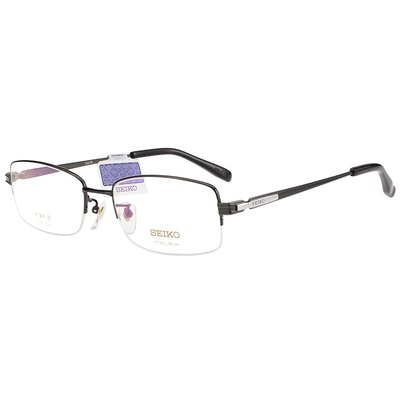 SEIKO精工眼镜纯钛商务半框男女潮款超轻近视眼镜框架HT01080
