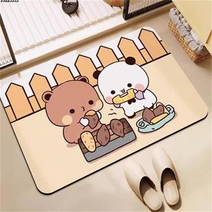 一二布布浴室吸水地垫家用硅藻泥厕所卫生间进门防滑速干垫脚垫子