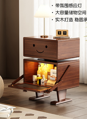 床头柜实木柜子边柜儿童机器人沙发创意床头柜客厅卧室矮斗家用柜
