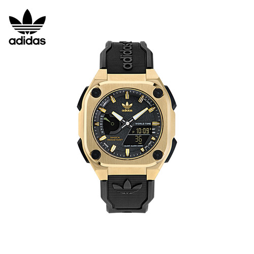 adidas树脂表带不锈钢表壳腕表