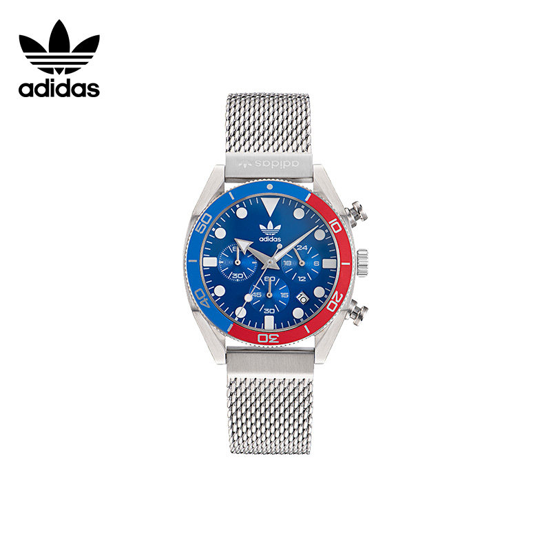 adidas Originals阿迪达斯三叶草时尚腕表男女钢带石英手表
