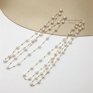 抖音网红博主大爱一款多戴14K注金淡水珍珠满天星长项链毛衣链