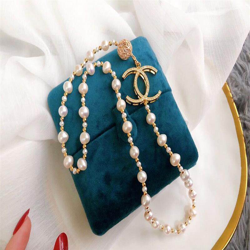 上新 气质名媛风14K注金一款多戴淡水珍珠毛衣链长项链一件代发