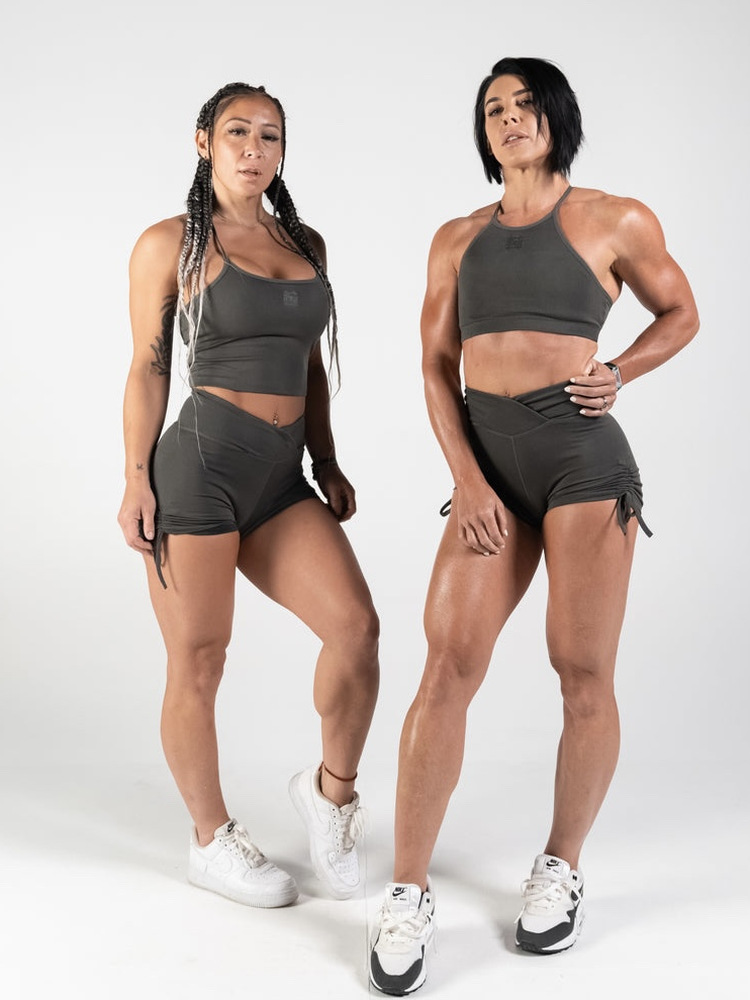 American Single Xs-Xl Thread Medium Strength Professional Bodybuilding Fitness Sports Suit Women's Sports Bra Shorts