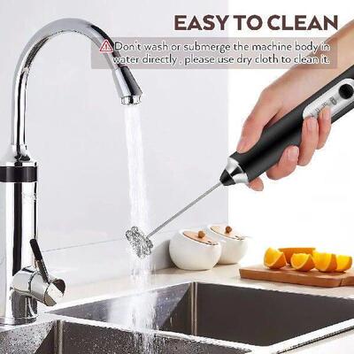 Plastic Stainless Electric Whisk Milk Frother Handheld