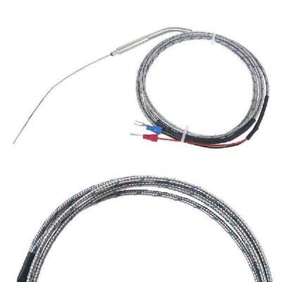 Thermocouple with 2 Wires K Type Temperature Probe 1mm x