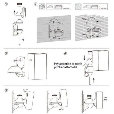 Satellite Speaker Wall Mount Surround Sound Bracket