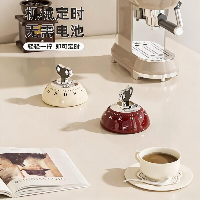 磁吸计时器厨房机械提醒器可爱冰箱做饭定时器钟家用烹饪烘焙专用