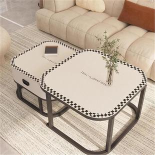 简约新款正方形茶几桌垫防水防油方形桌布四方桌子母桌皮革茶几垫